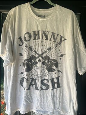 Johnny Cash Graphic Short Sleeve Tee - White